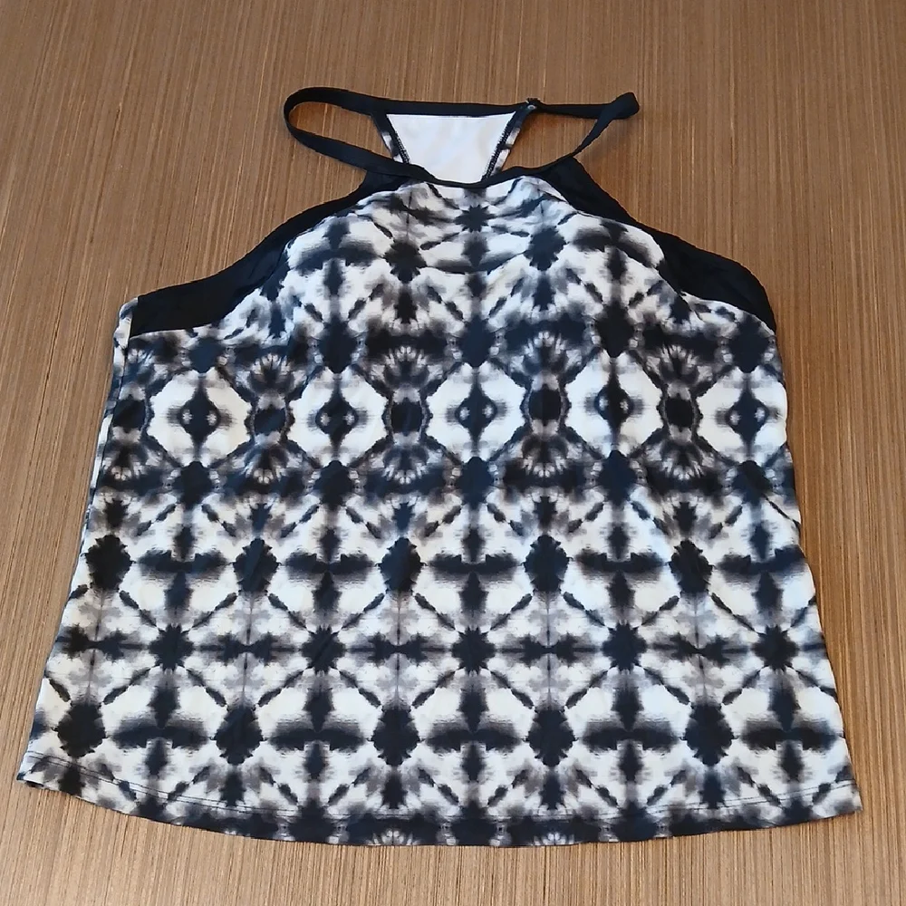SOUTH POINT High Neck Print Tankini Top SZ 16 - Picture 1 of 5